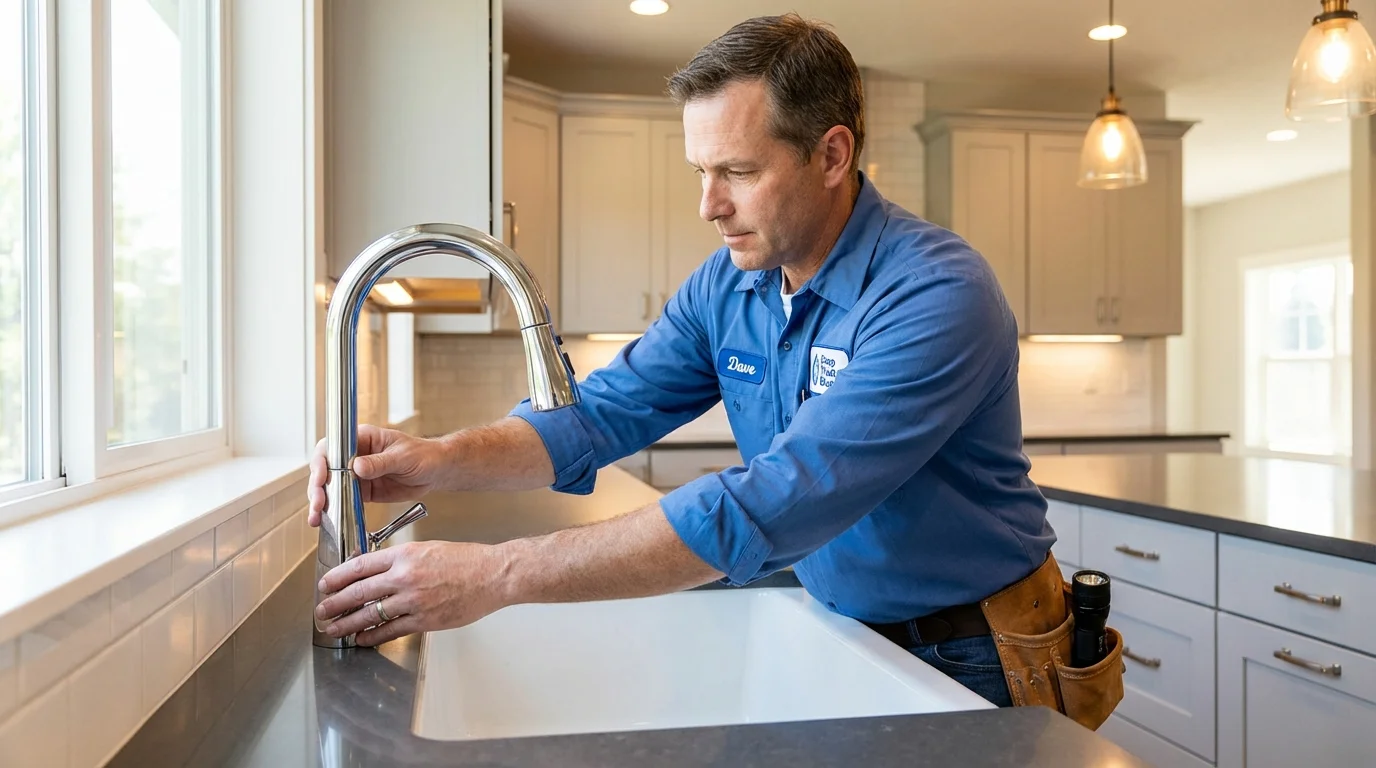 Kitchen faucet installation by Johns Plumbing LLC in Toquerville