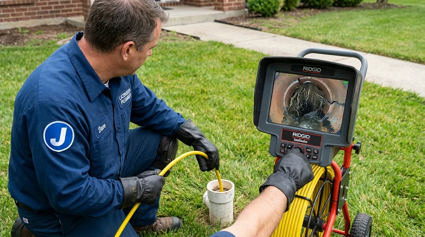 Sewer camera inspection being performed by Johns Plumbing LLC in Toquerville